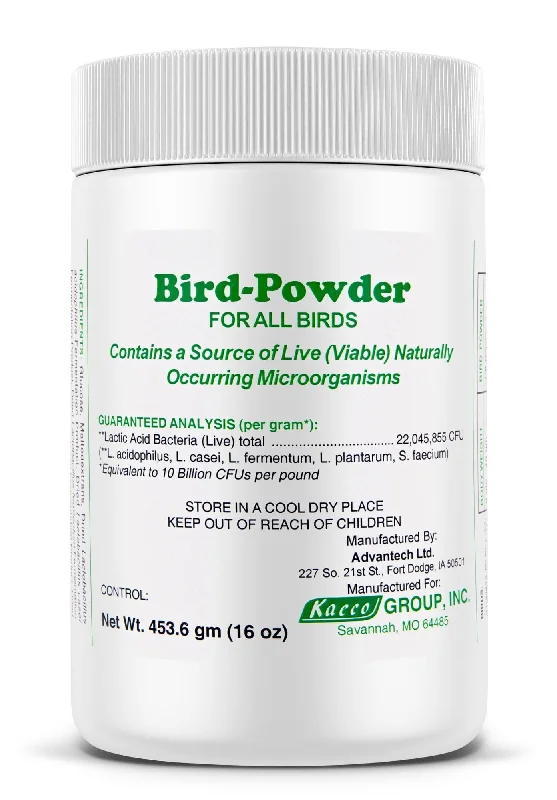 Bird-Powder (Probiotic) for All Birds, 16 oz