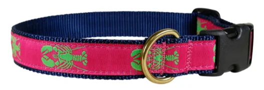 Pink/Green Lobster Dog Collar