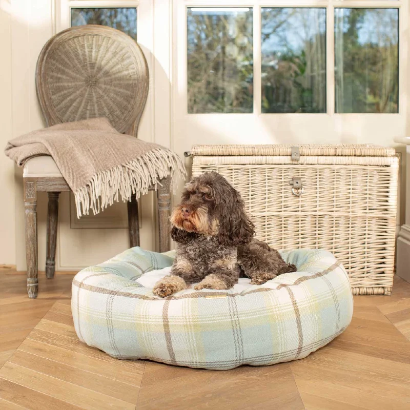 Donut Bed With Removable Covers in Balmoral Duck Egg Tweed by Lords & Labradors