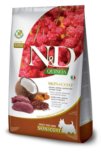 Farmina Pet Foods Mini Adult Skin & Coat Venison, Quinoa, Coconut & Turmeric Formula Dry Dog Food