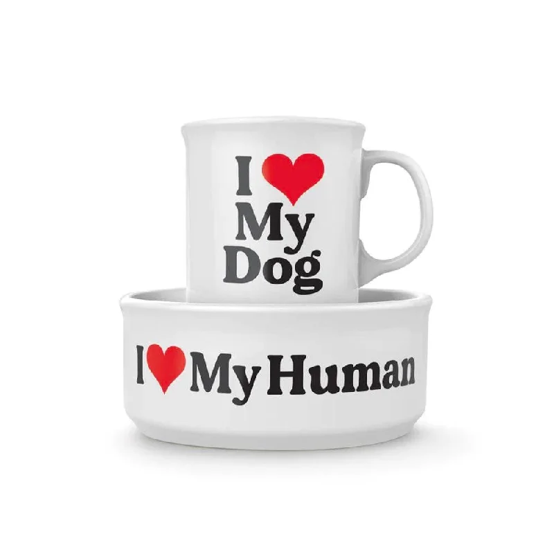 Fred & Friends - Howligans - Mug + Dog Bowl - Heart Dog