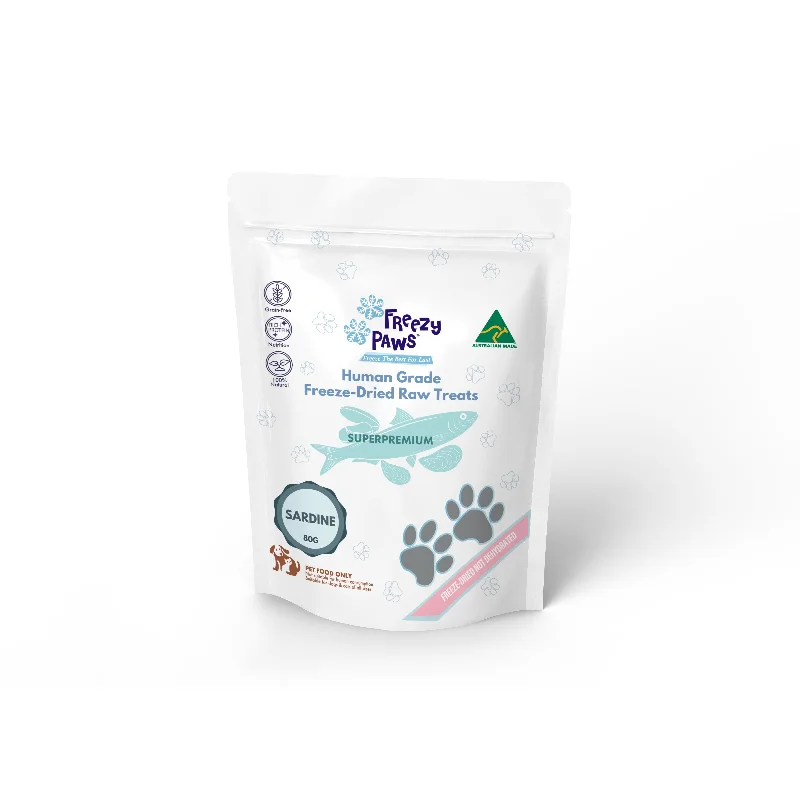 Freezy Paws Freeze Dried Whole Sardines Dog and Cat Treats 80g