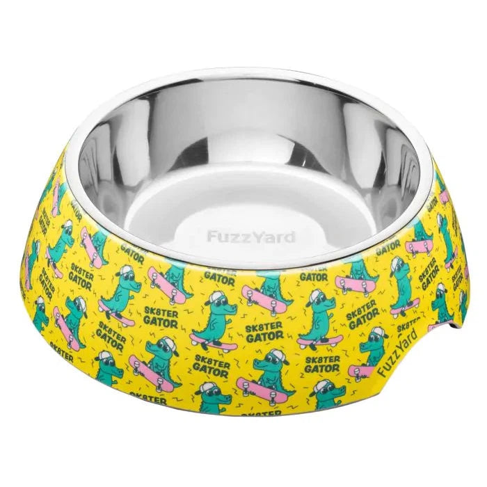 FuzzYard Sk8ter Gator Dog Bowl Large