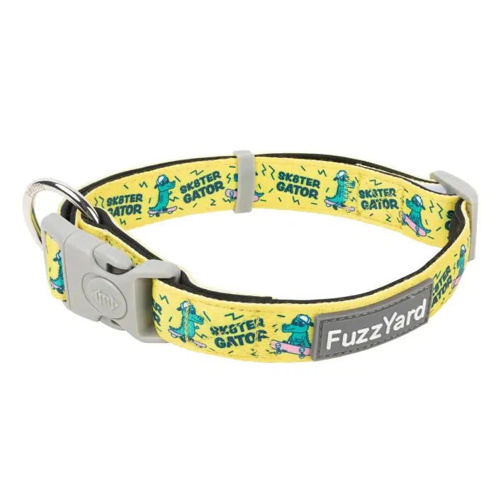 FuzzYard Sk8ter Gator Dog Collar Medium