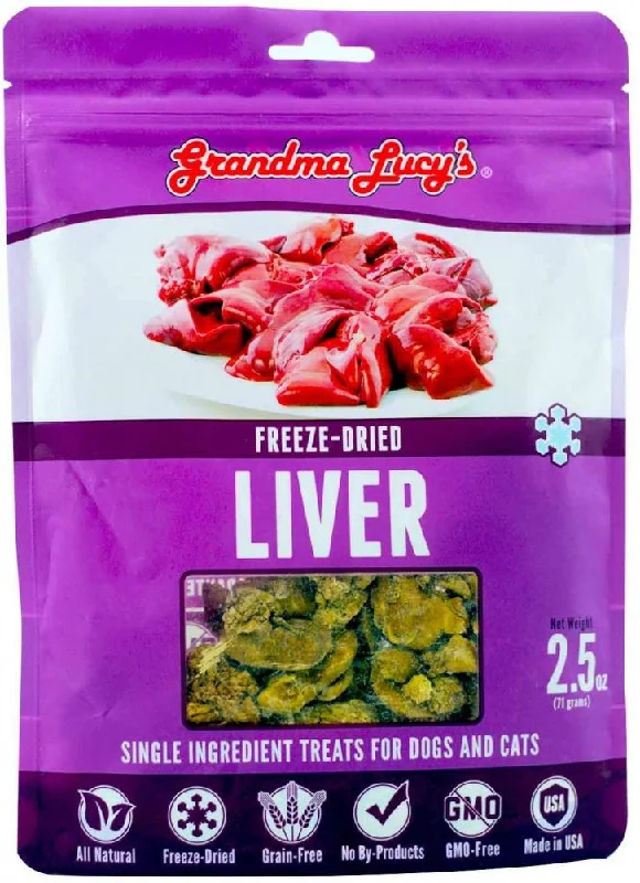 Grandma Lucy's Singles Freeze Dried Liver Single Ingredient Pet Treats