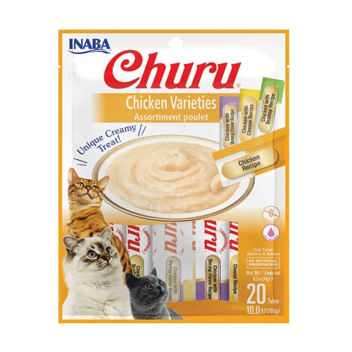 Inaba Churu Puree Chicken Variety Pack Cat Treats 14g x 20