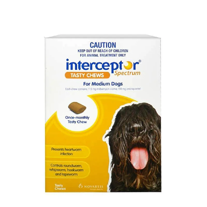 Interceptor Spectrum Dog 11-22kg Yellow 3 Pack