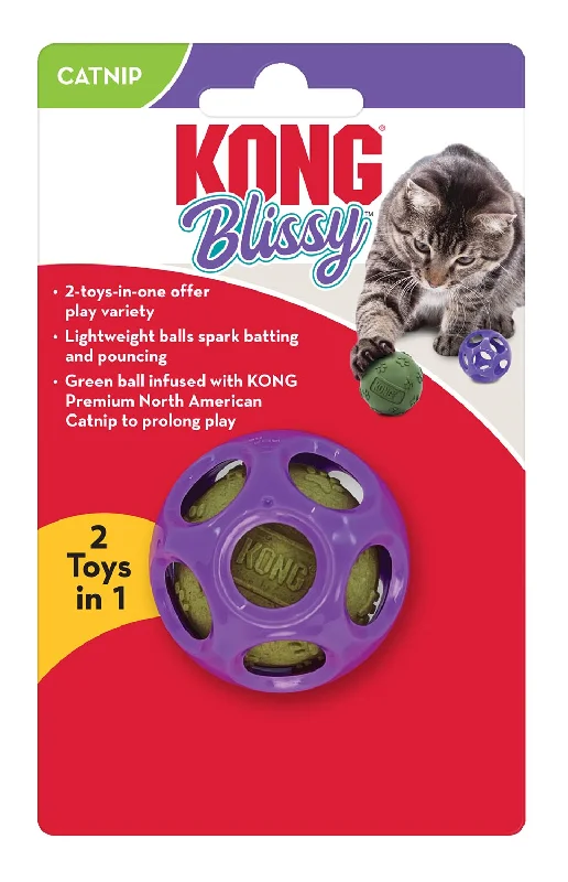 KONG Moon Ball w/Paw Ball Catnip, Purple