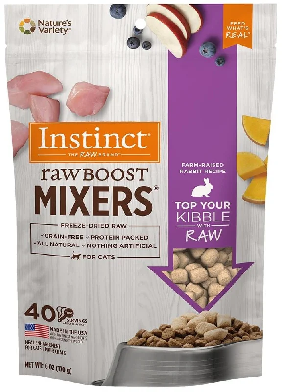 Instinct Raw Boost Mixers Grain Free Rabbit Formula Freeze Dried Cat Food Topper