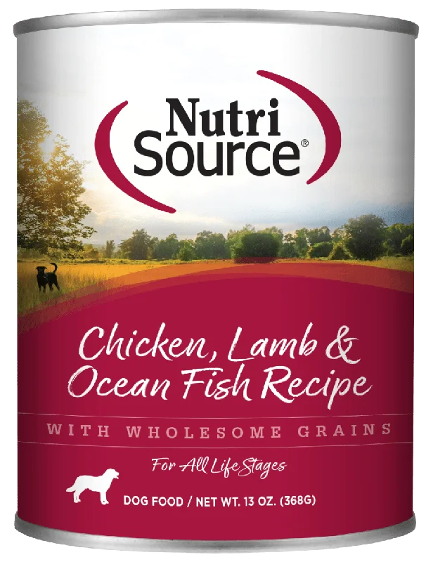 NutriSource Chicken, Lamb & Ocean Fish Canned Dog Food