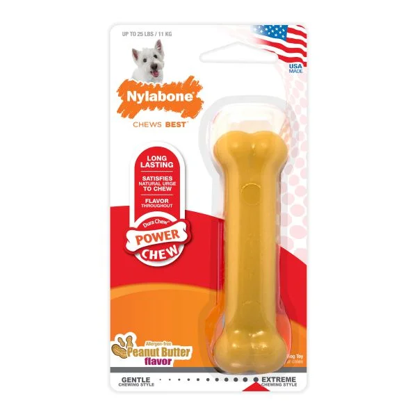 Nylabone Power Chewer Peanut Butter Dog Toy Regular