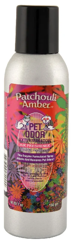 Pet Odor Exterminator Air Freshener Spray, Patchouli Amber, 7 oz