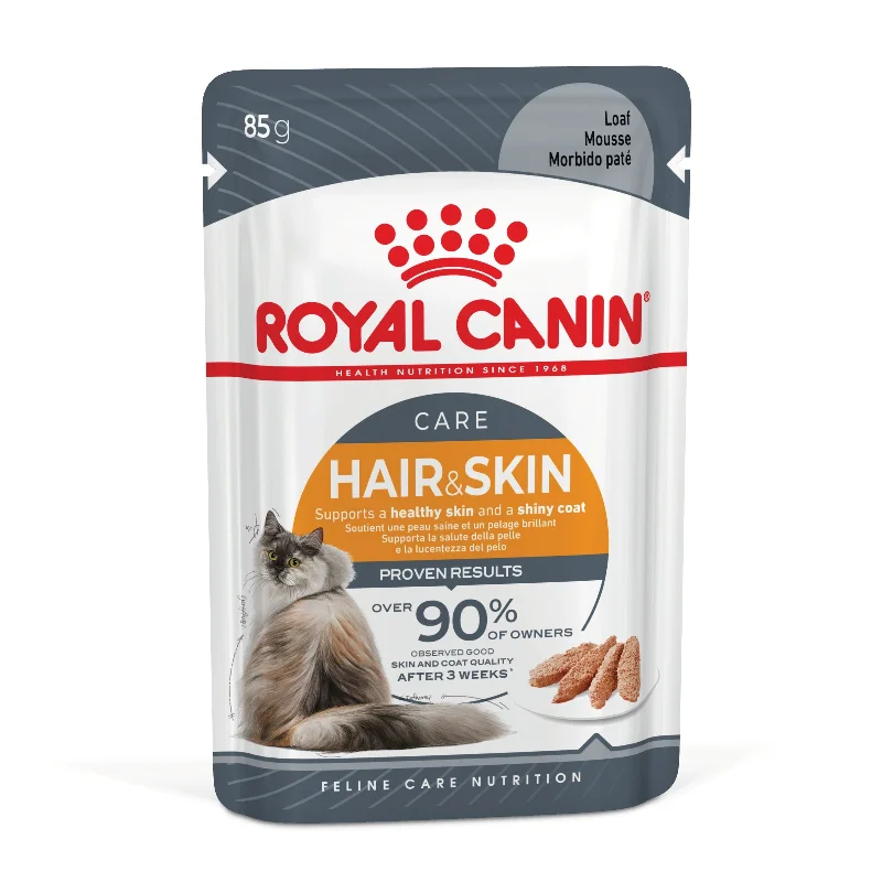 Royal Canin Hair and Skin Care Loaf Wet Food Pouch 85g