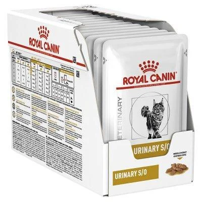 Royal Canin Veterinary Diet Cat Urinary S/O Wet Food Pouches 85g x 12