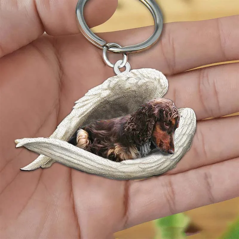 Sleeping Angel Acrylic Keychain Cocker Spaniel SA162