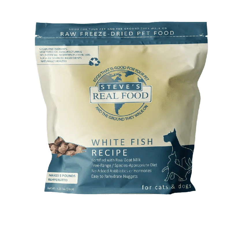 Steve's Real Food Freeze-Dried Raw Whitefish Diet for Dogs & Cats