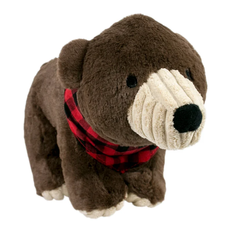 Tall Tails Plush Bear Flannel Crunch Toy, 11"