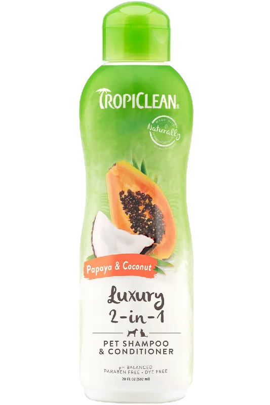 Tropiclean Papaya & Coconut Luxury 2-In-1 Shampoo/Conditioner For Pets