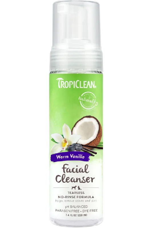 Tropiclean Warm Vanilla Waterless Facial Cleanser For Pets