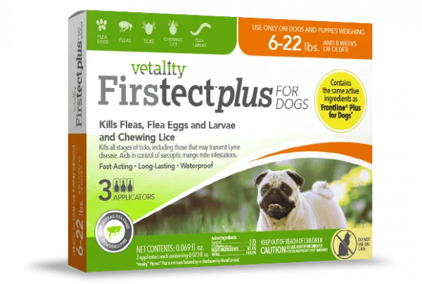 Vetality Firstect Plus Monthly Topical Flea and Tick Treatment for Small Dogs