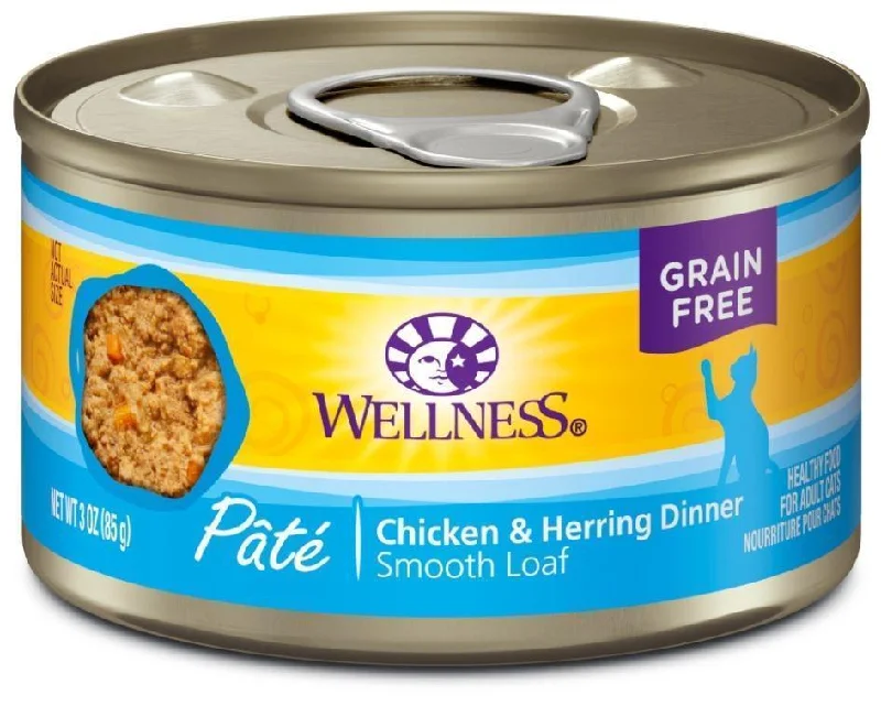 Wellness Complete Health Natural Grain Free Chicken and Herring Pate Single Wet Canned Cat Food